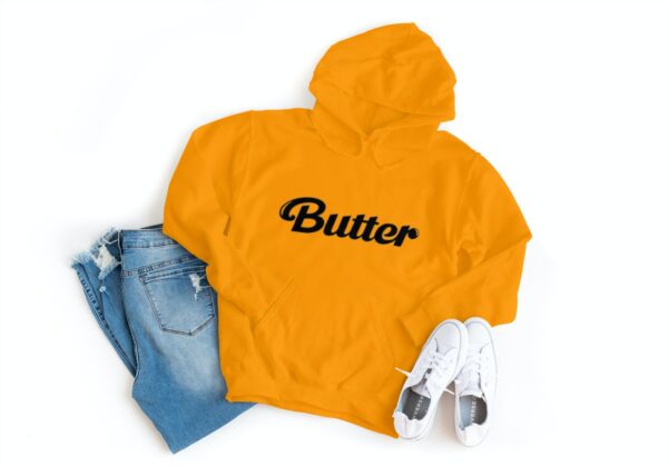 bts butter hoodie merch orange