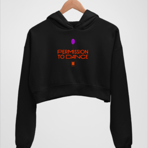 permission to dance crop hoodie