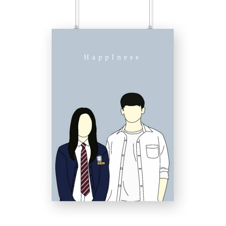 Happiness kdrama fanart chibbi A3 A4 Poster - KdropCart Shop